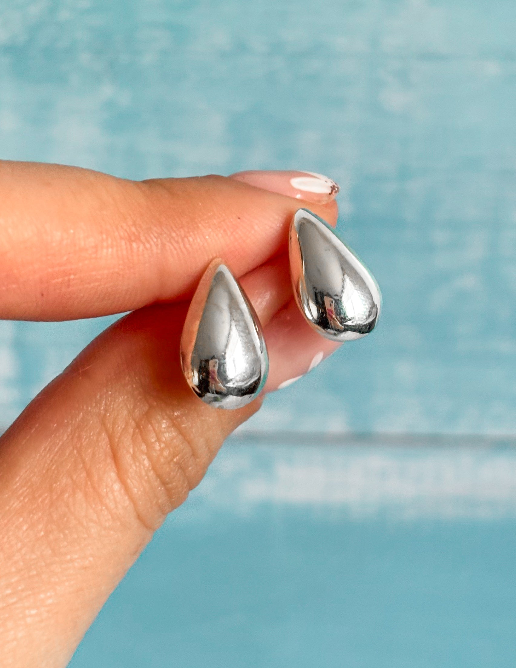 Aros Gota Plata