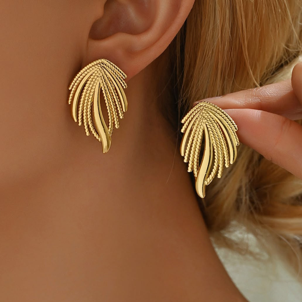 Aros Hojas Gold