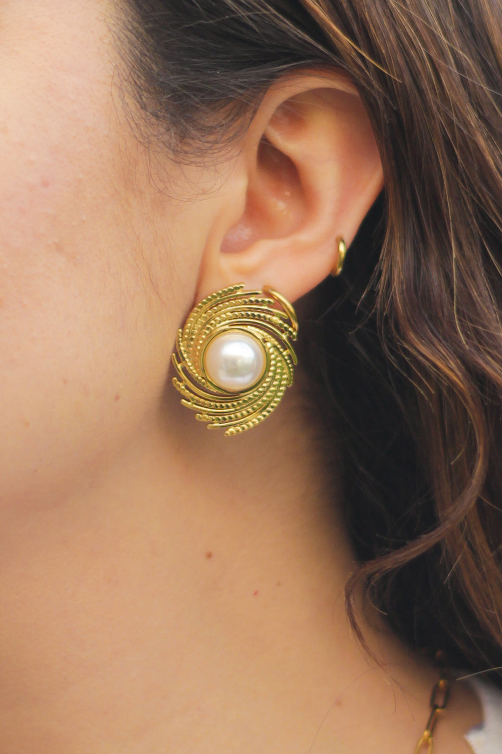 Aros Espiral y Perlas