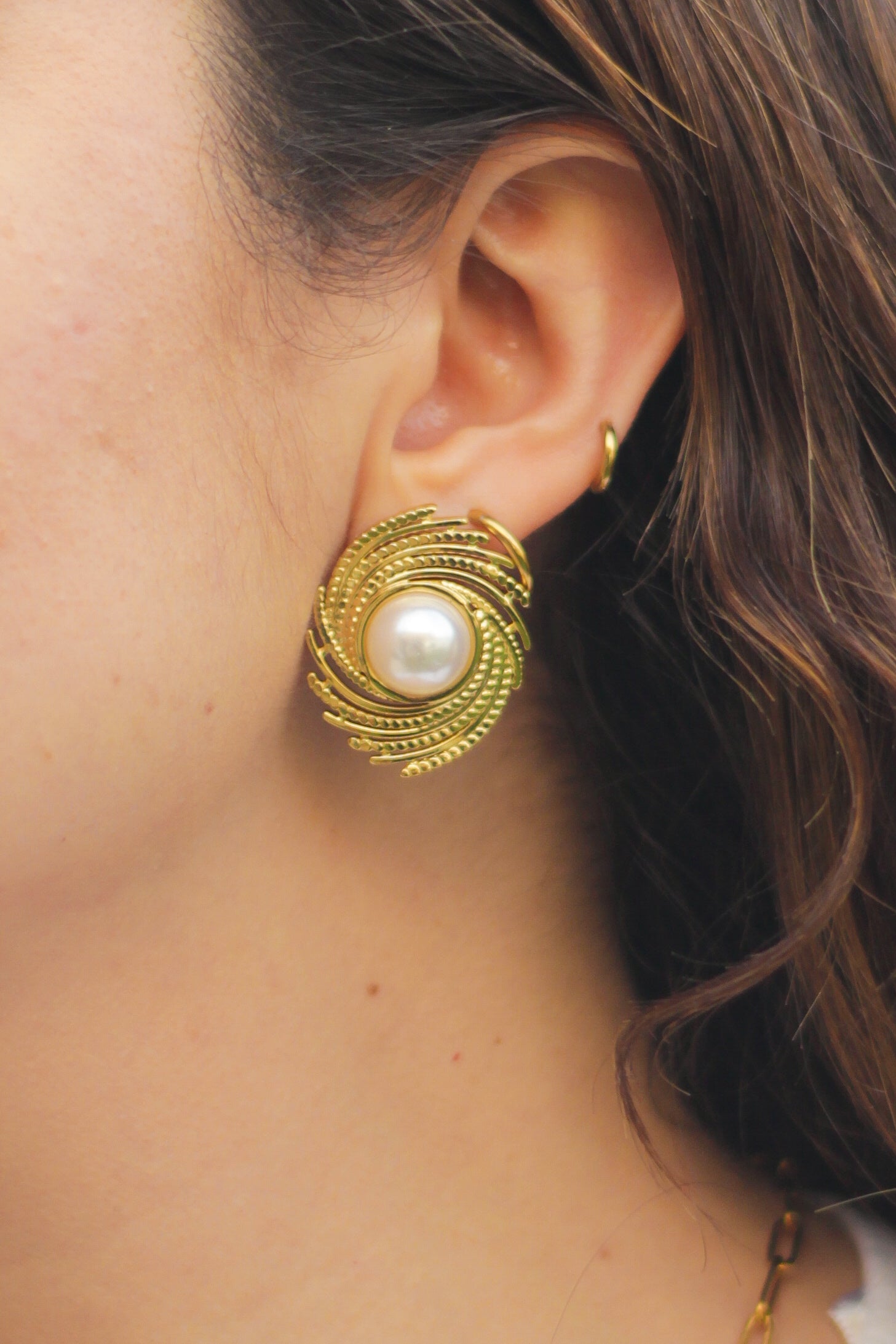 Aros Espiral y Perlas