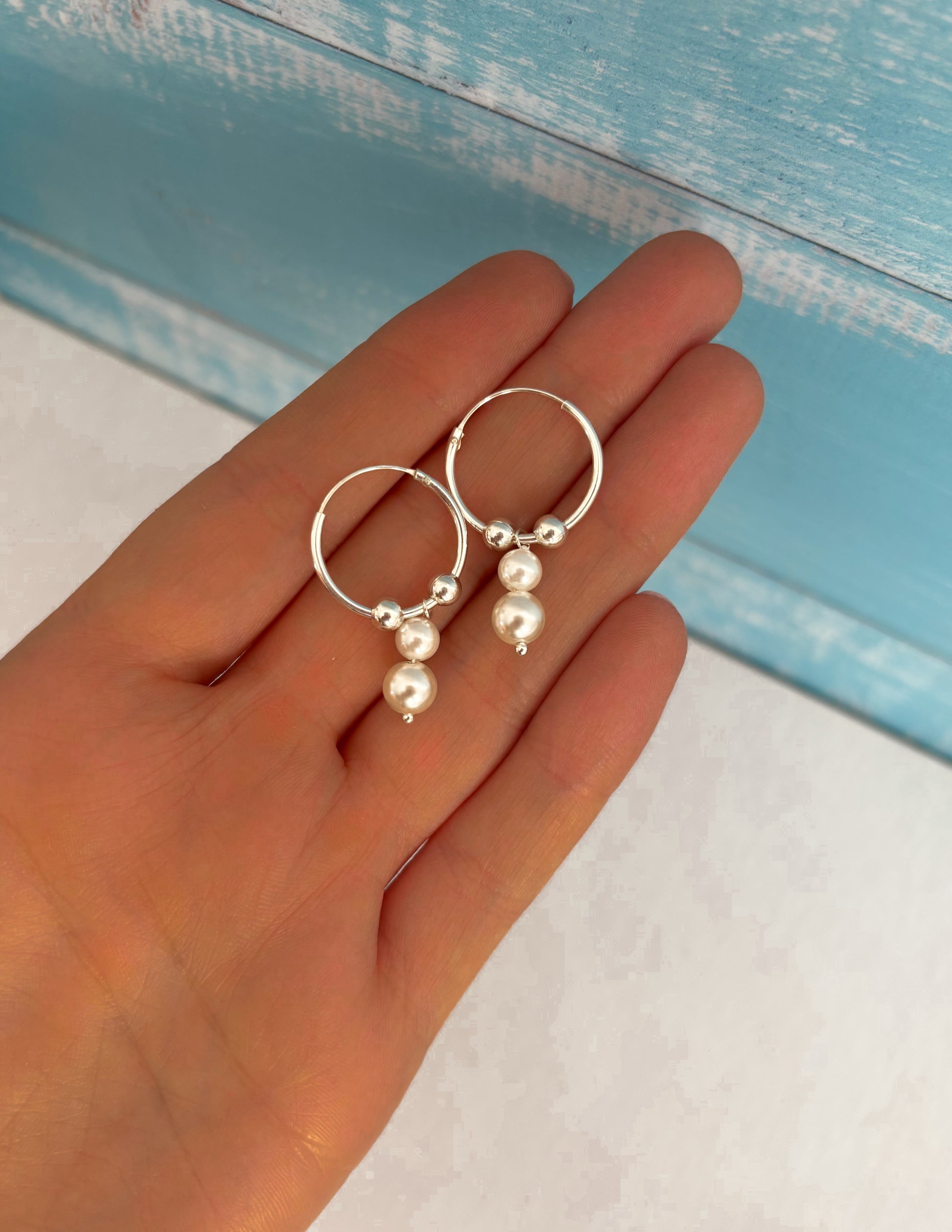 Argollas Doble Perlas