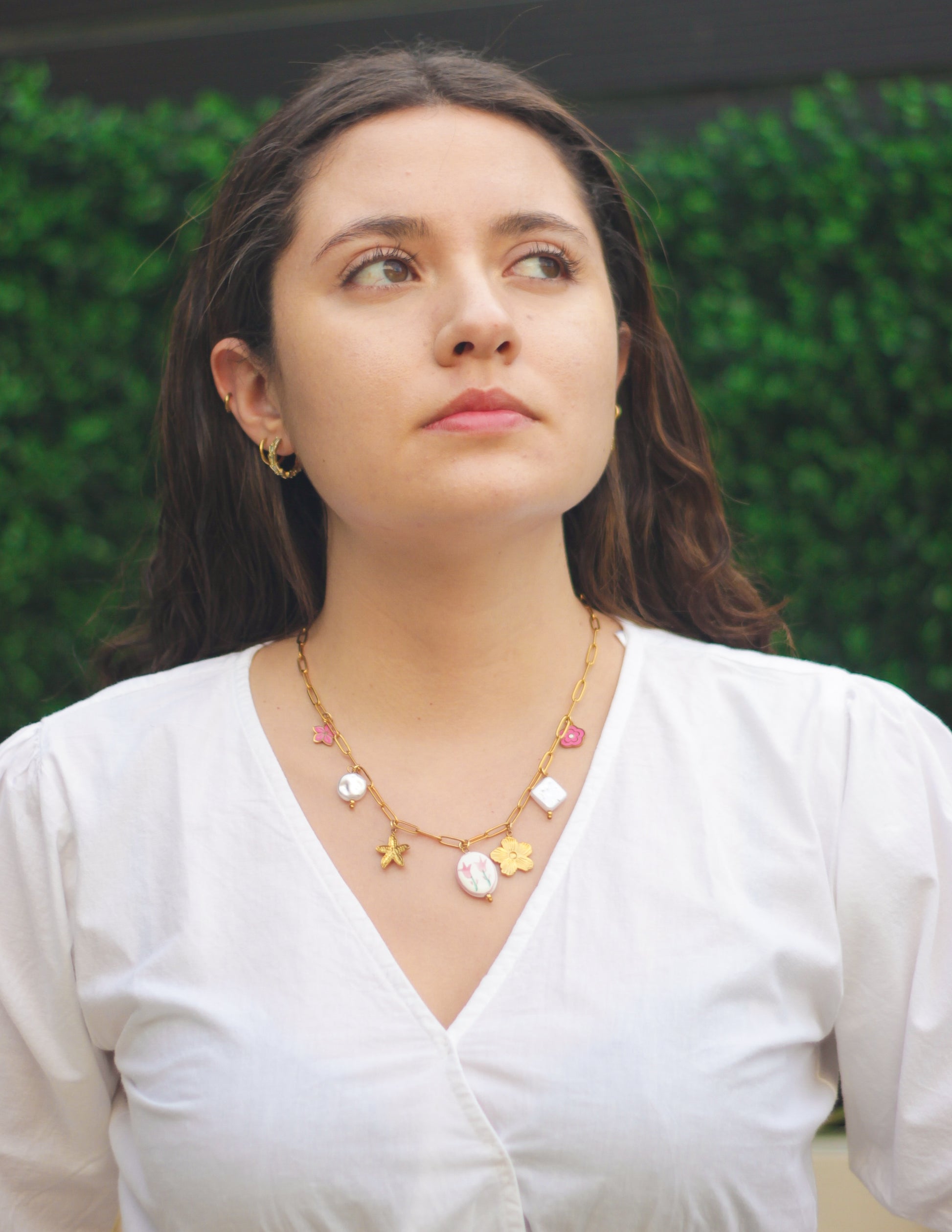 Collar Charms Flores