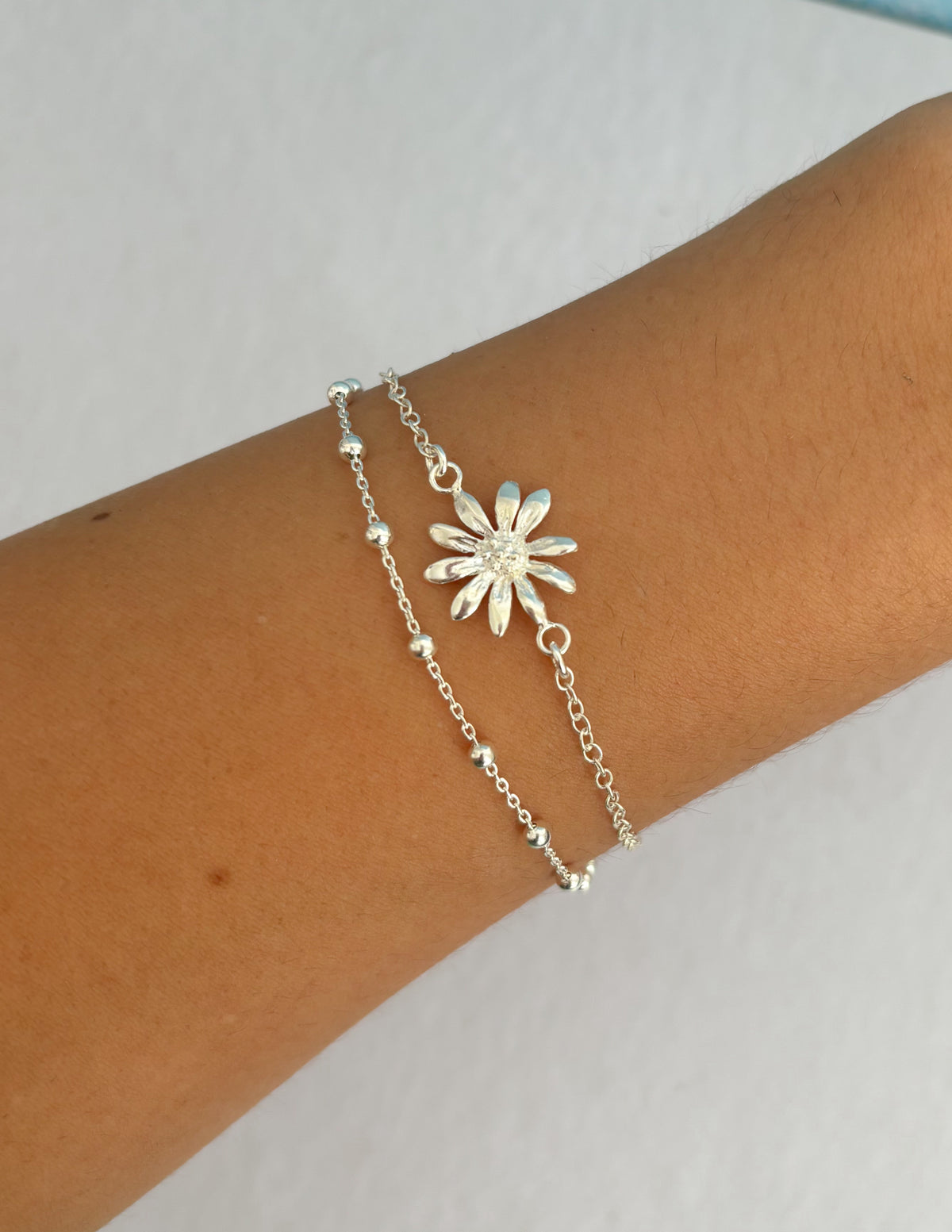 Pulsera Flor Doble