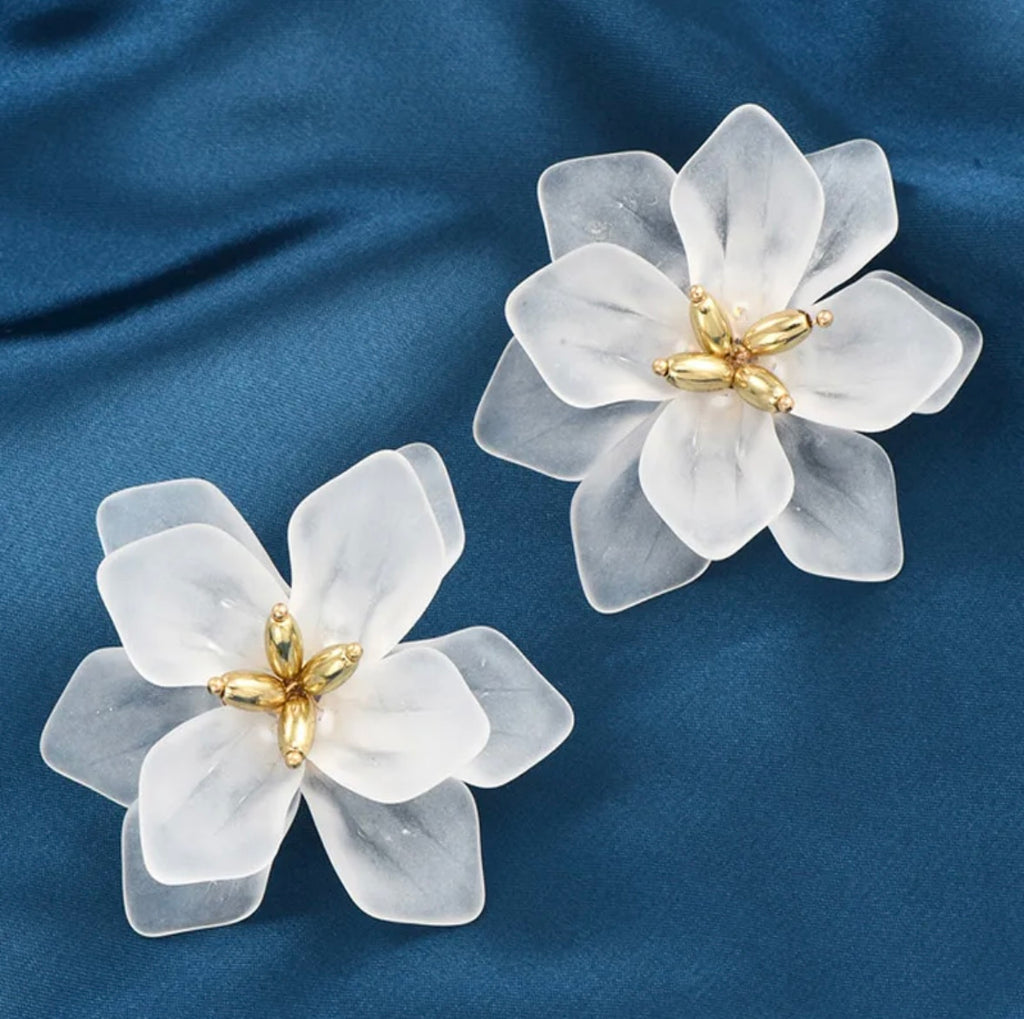 Aros Flor Blanco