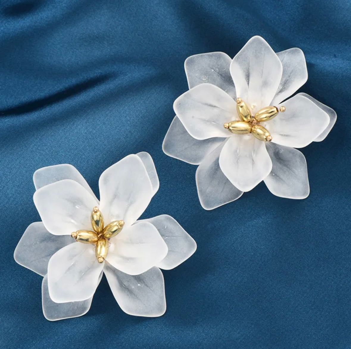 Aros Flor Blanco