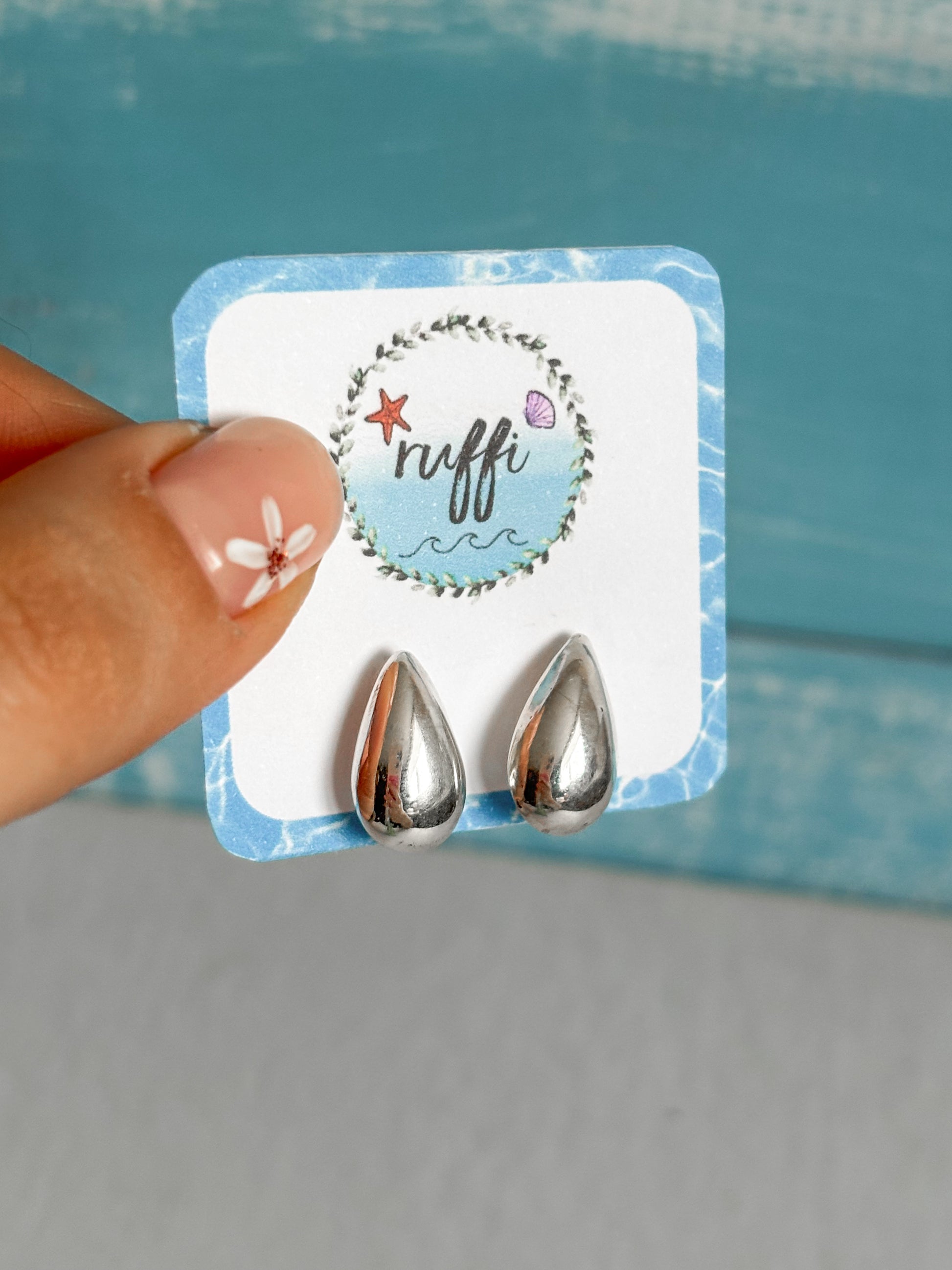 Aros Gota Plata