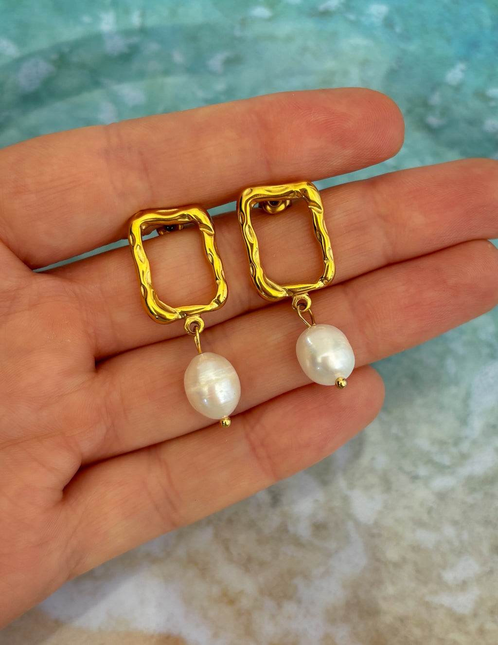 Aros Perla Enchape 18K