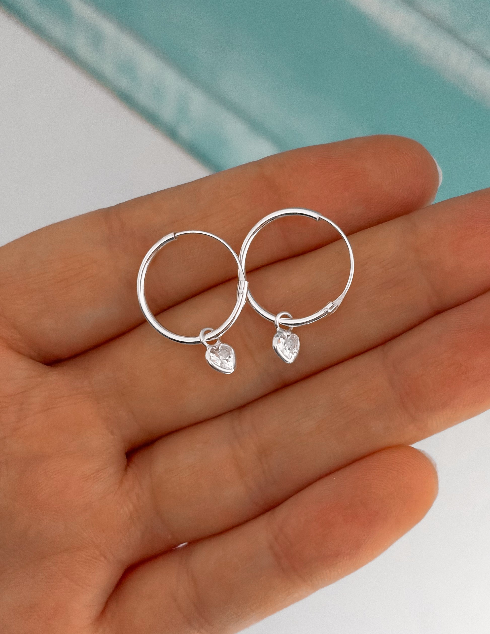 Argollas corazón mini