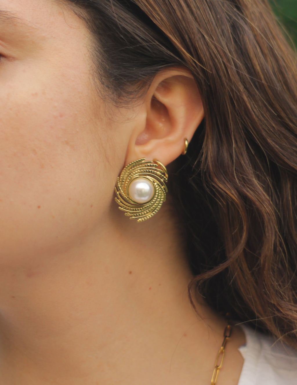 Aros Espiral y Perlas