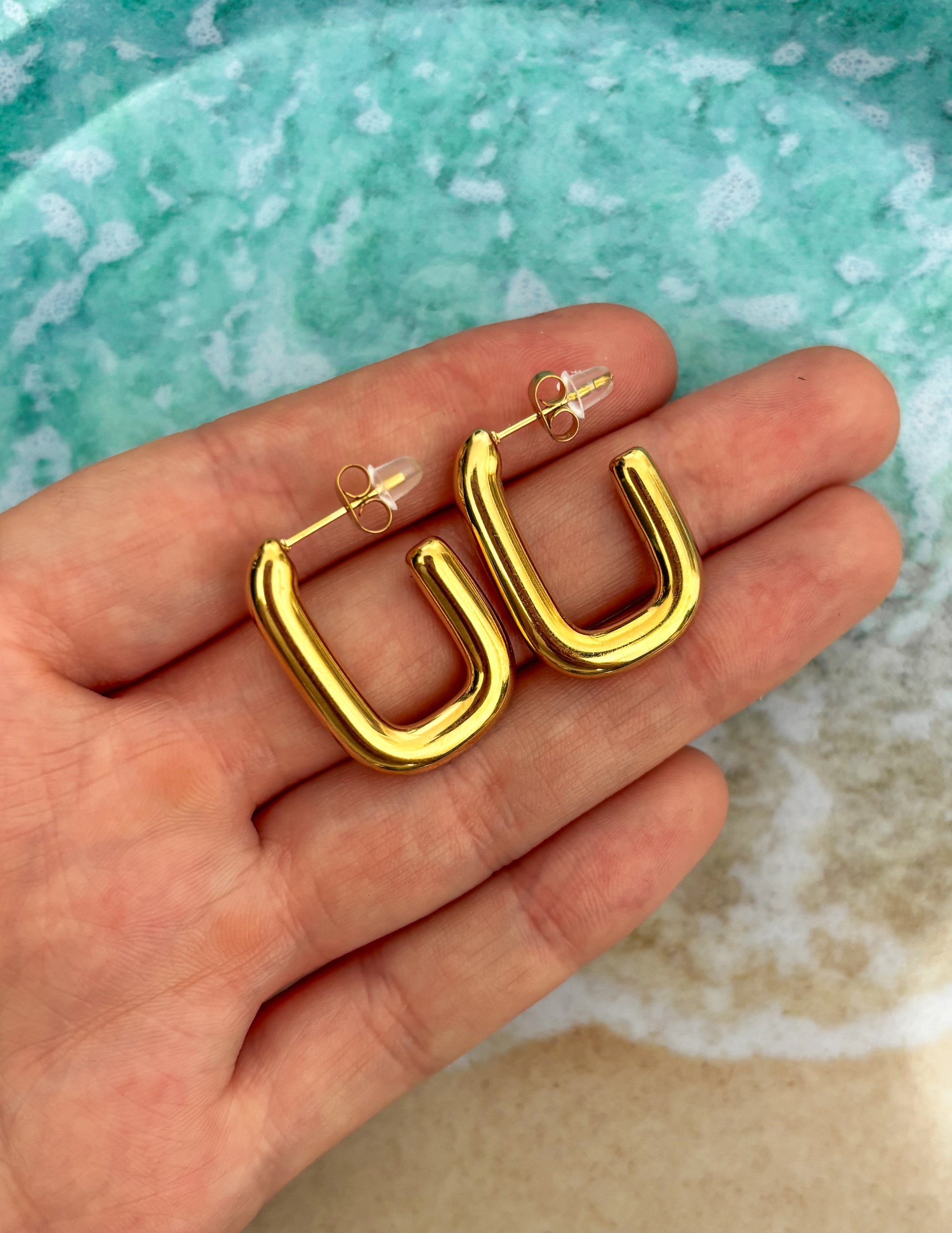 Argollas Cuadradas Gold
