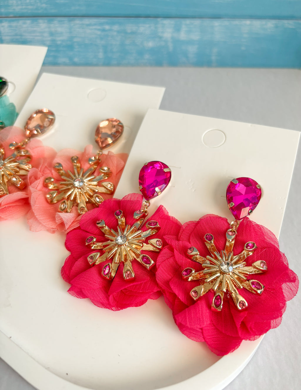 Aros Flor Fucsia
