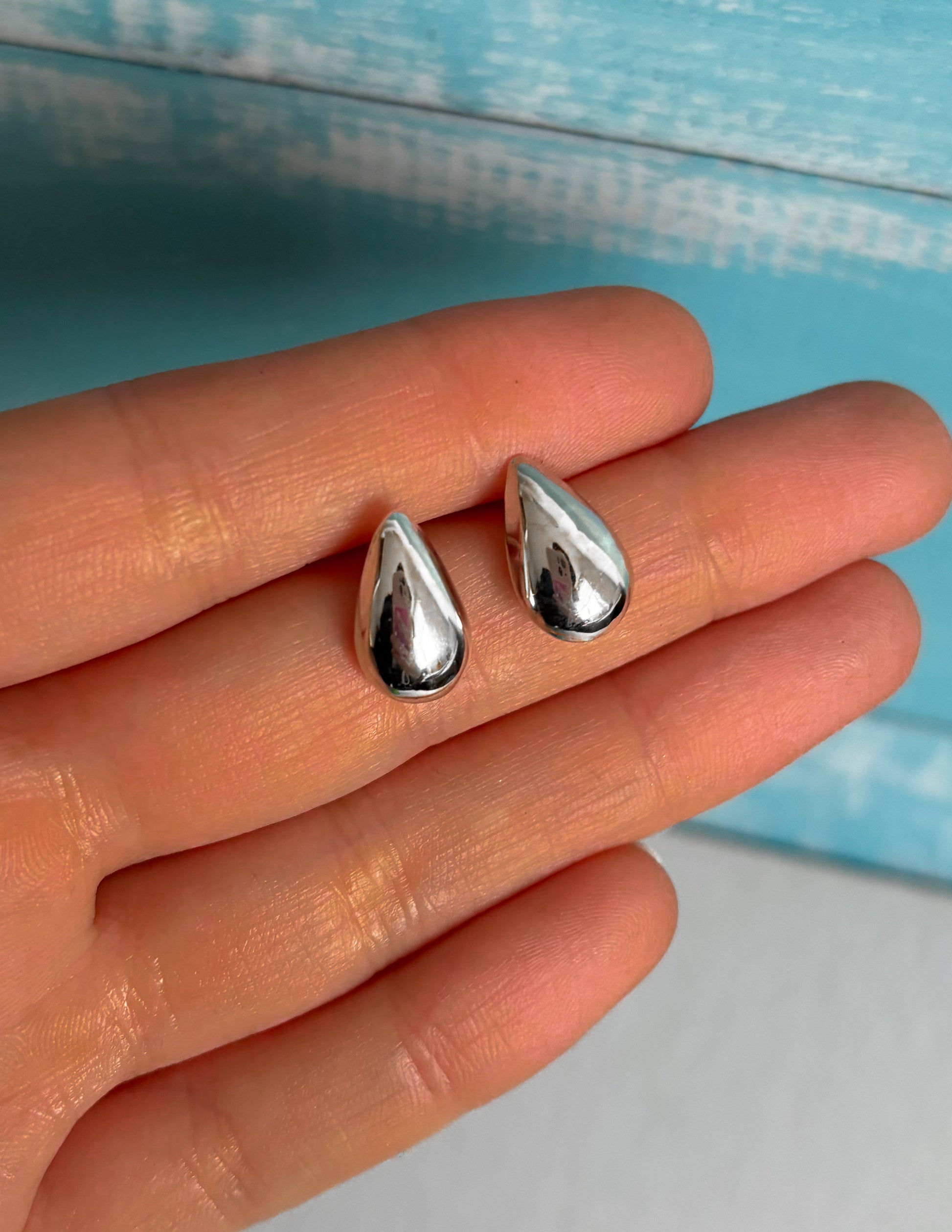 Aros Gota Plata