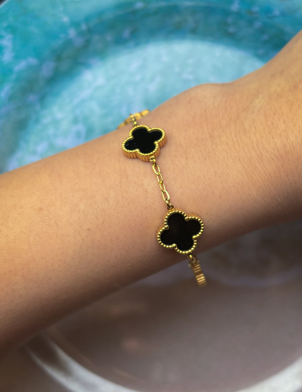 Pulsera Trébol negro