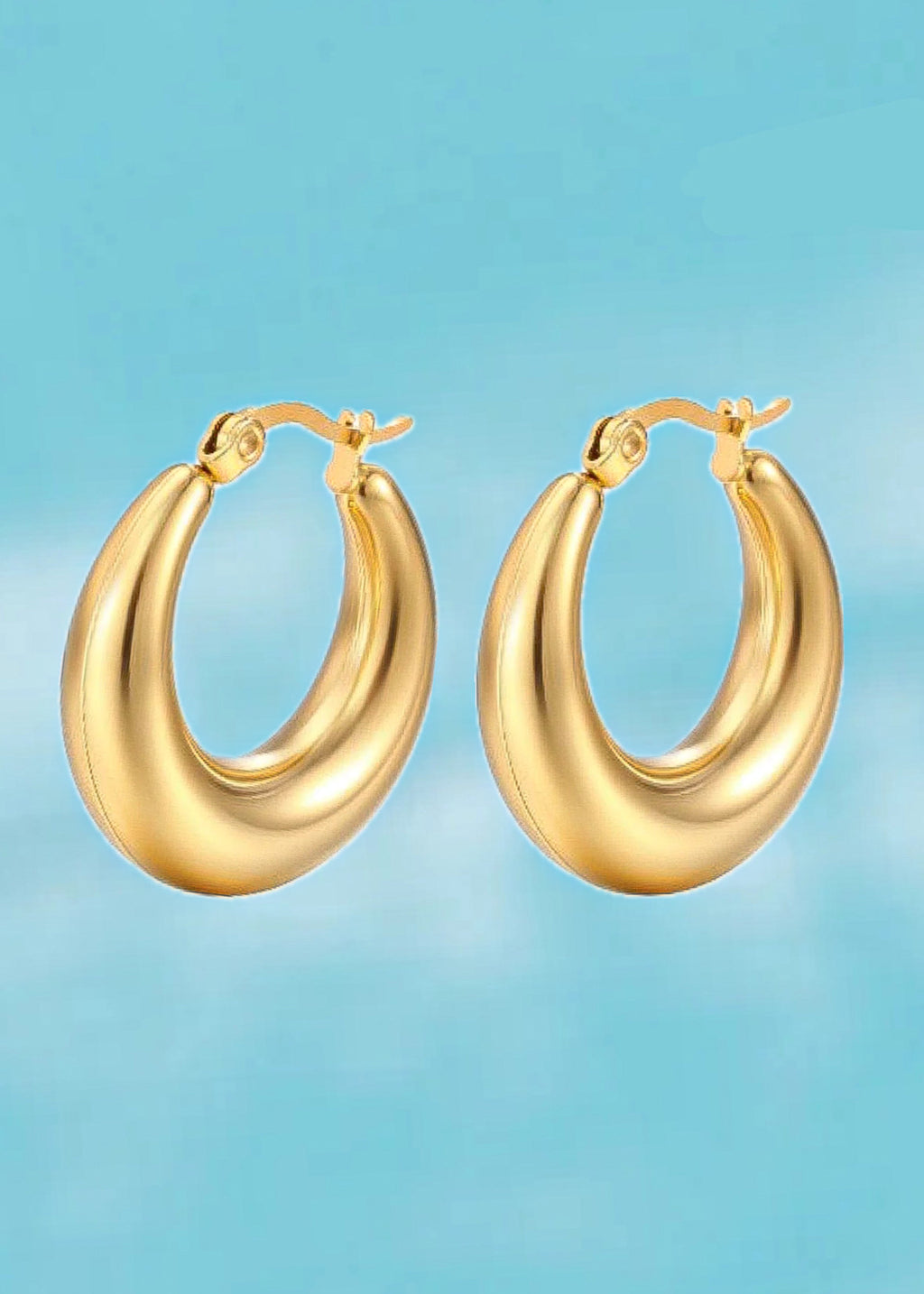 Argollas Bote Enchape Oro 18K