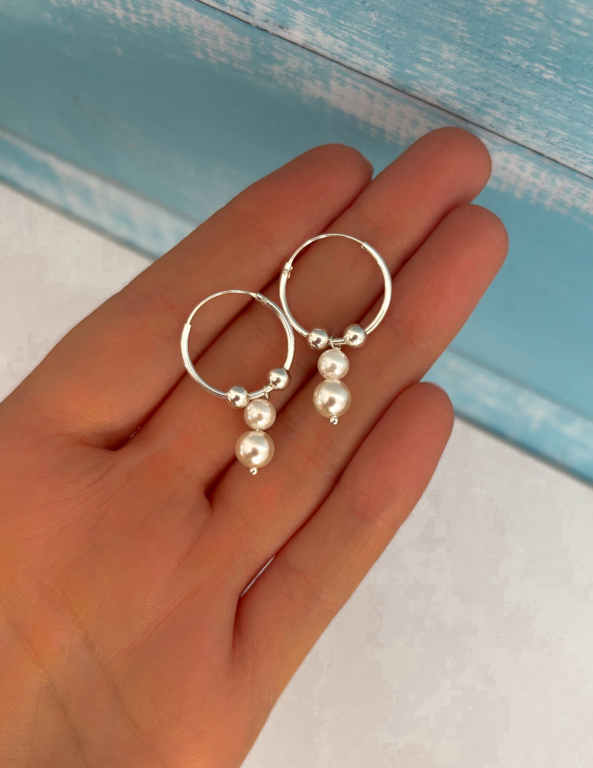 Argollas Doble Perlas