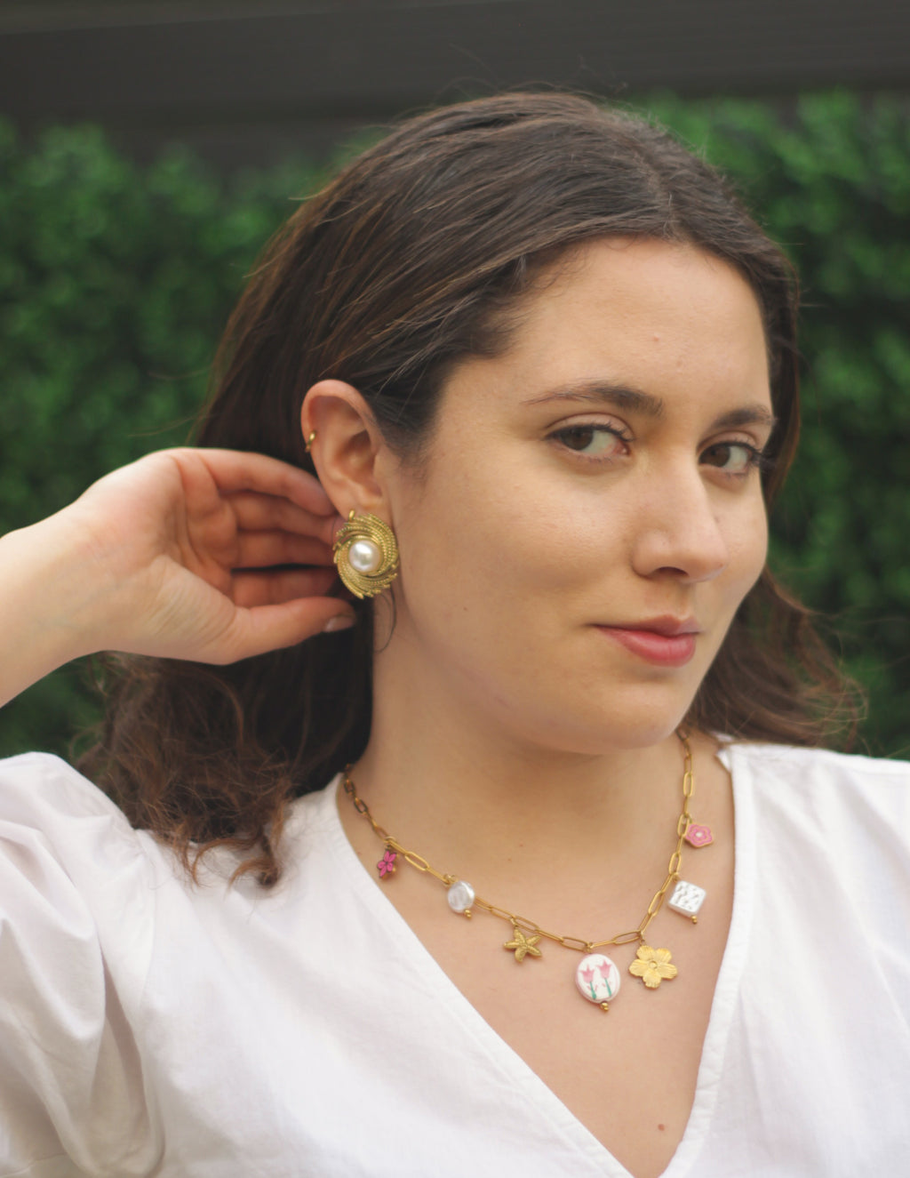 Aros Espiral y Perlas