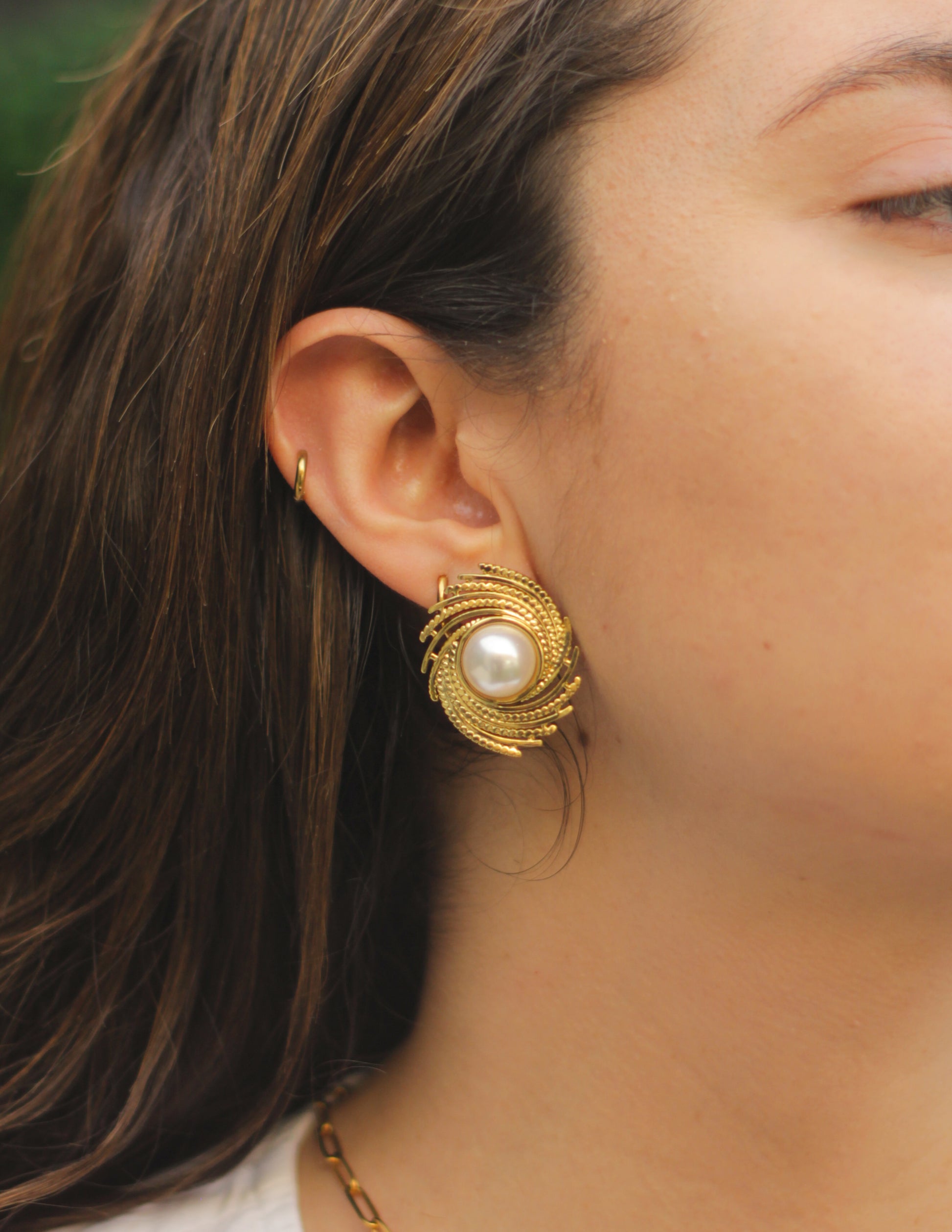 Aros Espiral y Perlas