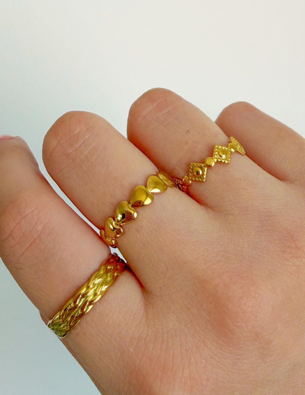 Anillo trenzado Doble Ajustable